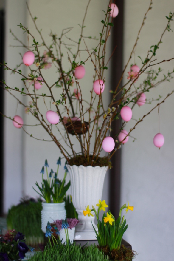 Easter Tree with homemade eggs