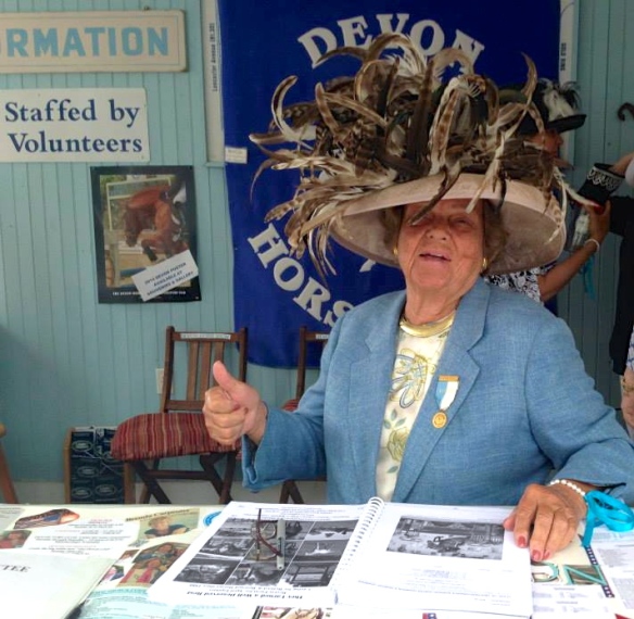 Ms. Betty Moran at Information booth, one of the many volunteers